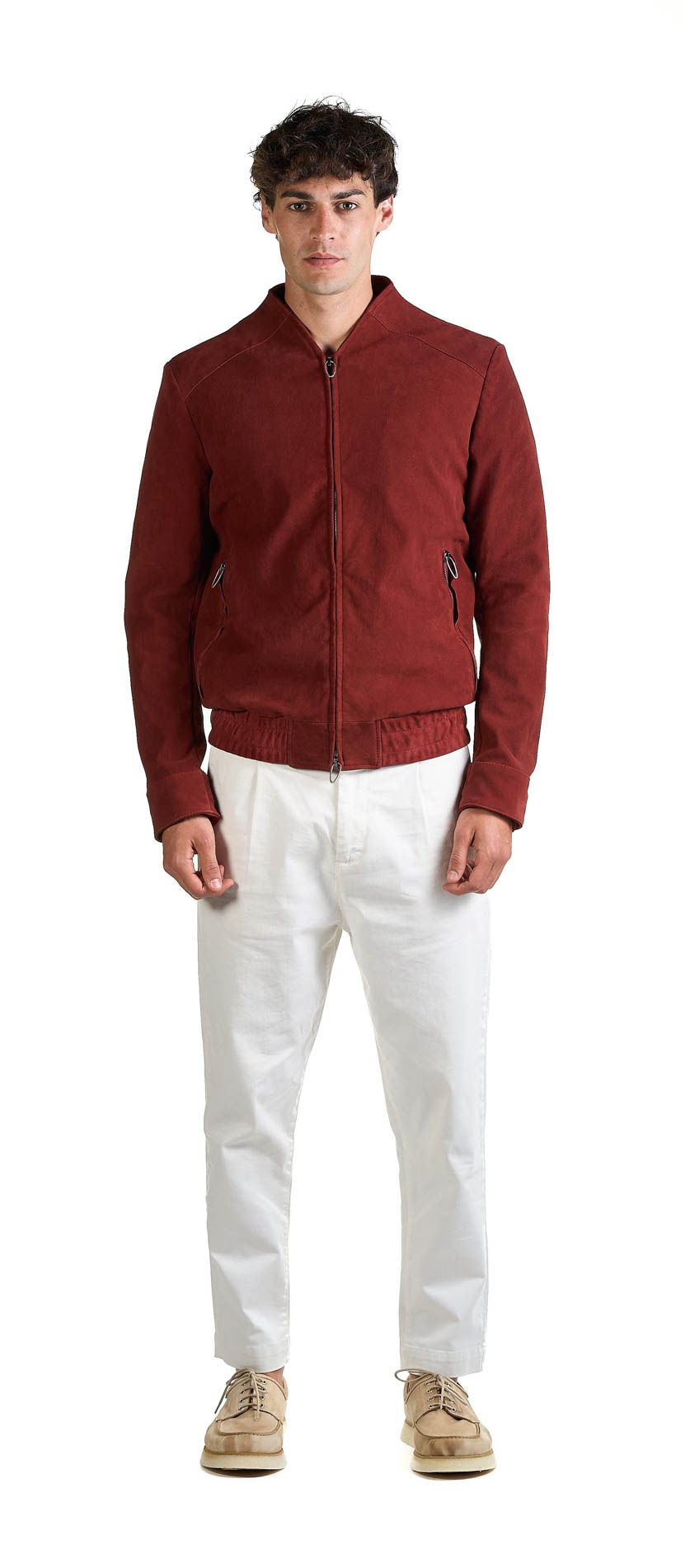 DANIELE BASTA LEATHER AND SILVER JACKET